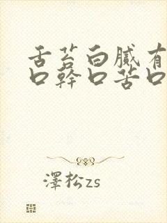 舌苔白腻有齿痕口干口苦口臭