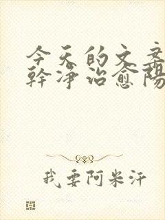 今天的文案短句干净治愈阳光