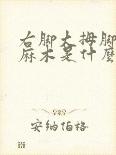 右脚大拇脚趾头麻木是什么原因