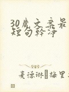 30岁文案最火短句干净