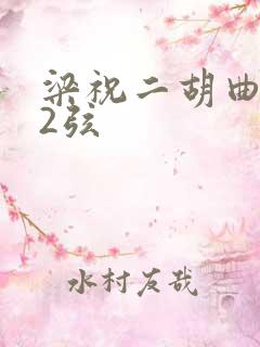 梁祝二胡曲谱52弦