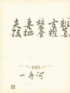 夫妻双方离婚小孩抚养权怎么判