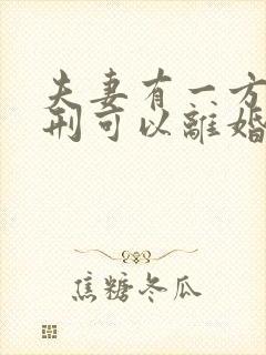 夫妻有一方在服刑可以离婚吗