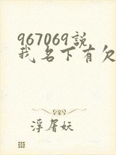 967069说我名下有欠款被起诉了