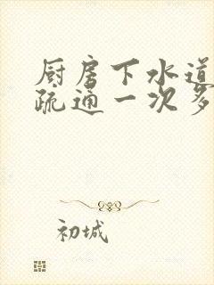 厨房下水道堵了疏通一次多少钱