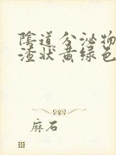 阴道分泌物豆腐渣状黄绿色