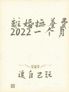 离婚抚养费标准2022一个月多少钱