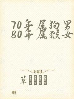 70年属狗男与80年属猴女婚配