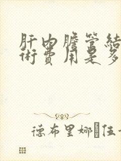 肝内胆管结石手术费用是多少