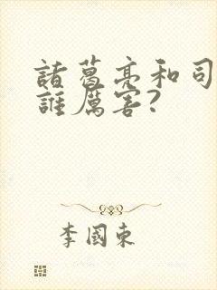 诸葛亮和司马懿谁厉害?