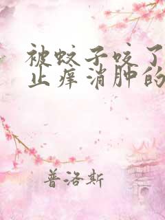 被蚊子咬了快速止痒消肿的药