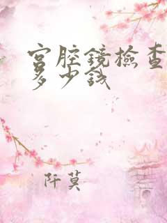 宫腔镜检查费要多少钱