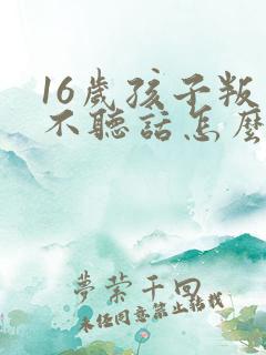 16岁孩子叛逆不听话怎么办