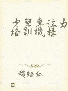 少儿专注力训练培训机构