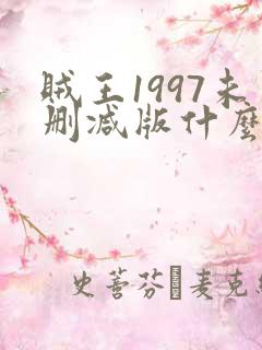 贼王1997未删减版什么时候出