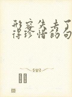 形容失去了才懂得珍惜的句子