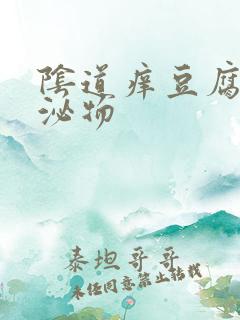 阴道痒豆腐渣分泌物