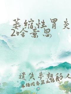 萎缩性胃炎c一2啥意思