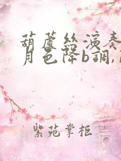 葫芦丝演奏荷塘月色降b调,简谱