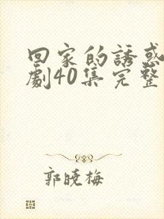 回家的诱惑电视剧40集完整版免费