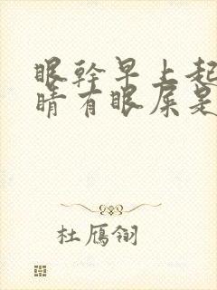 眼干早上起来眼睛有眼屎是怎么回事