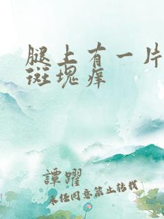 腿上有一片红色斑块痒