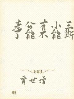 老公有小三5年了能不能断