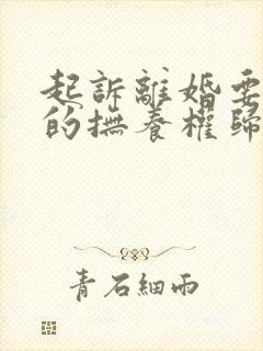 起诉离婚要孩子的抚养权归谁