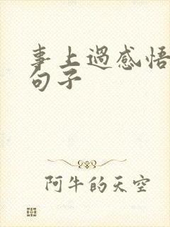 事上过感悟经典句子