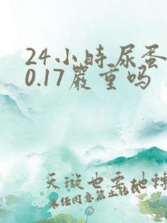 24小时尿蛋白0.17严重吗