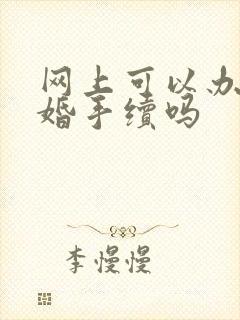 网上可以办理离婚手续吗