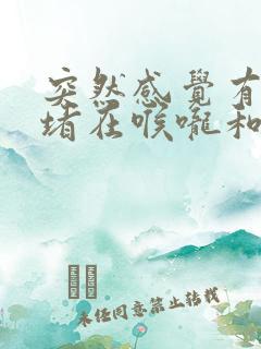 突然感觉有东西堵在喉咙和胸口