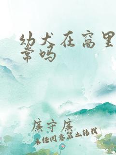 幼犬在窝里尿正常吗