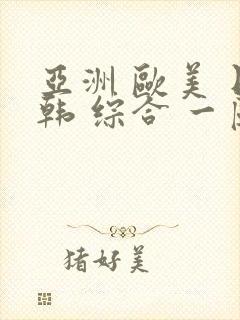 亚洲 欧美 日韩 综合 一区