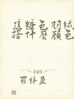 焦糖色羽绒服内搭什么颜色好看