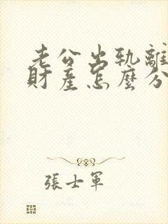 老公出轨离婚后财产怎么分割