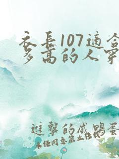 衣长107适合多高的人穿