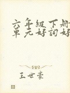 六年级下册第三单元好词好句摘抄