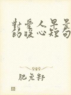 对爱人早晨问候的暖心短句