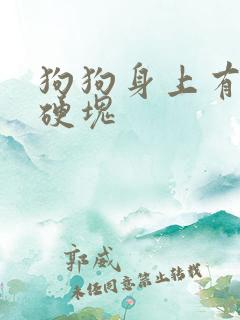 狗狗身上有结痂硬块