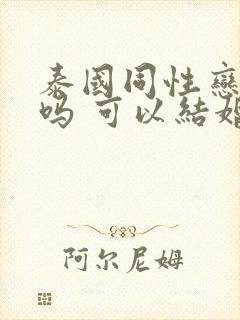 泰国同性恋合法吗 可以结婚吗