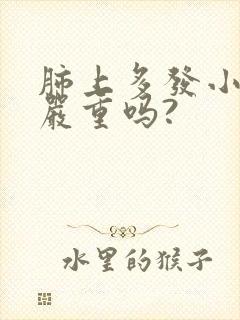 肺上多发小结节严重吗?