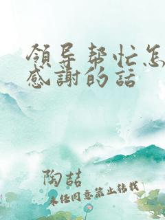 领导帮忙怎么说感谢的话