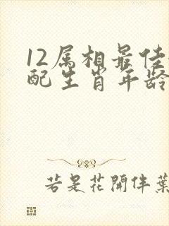 12属相最佳婚配生肖年龄表