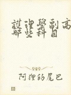 护理学副高都考哪些科目