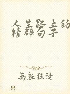 人生路上的感悟精辟句子