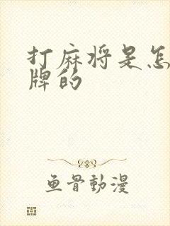 打麻将是怎么拿牌的