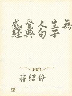 感觉人生无奈的经典句子