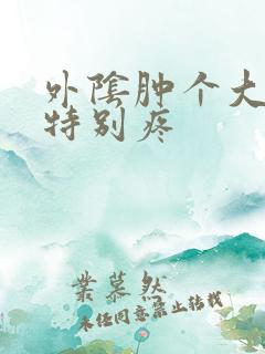 外阴肿个大疙瘩特别疼