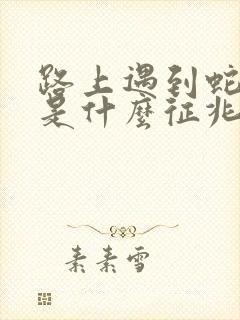 路上遇到蛇拦路是什么征兆